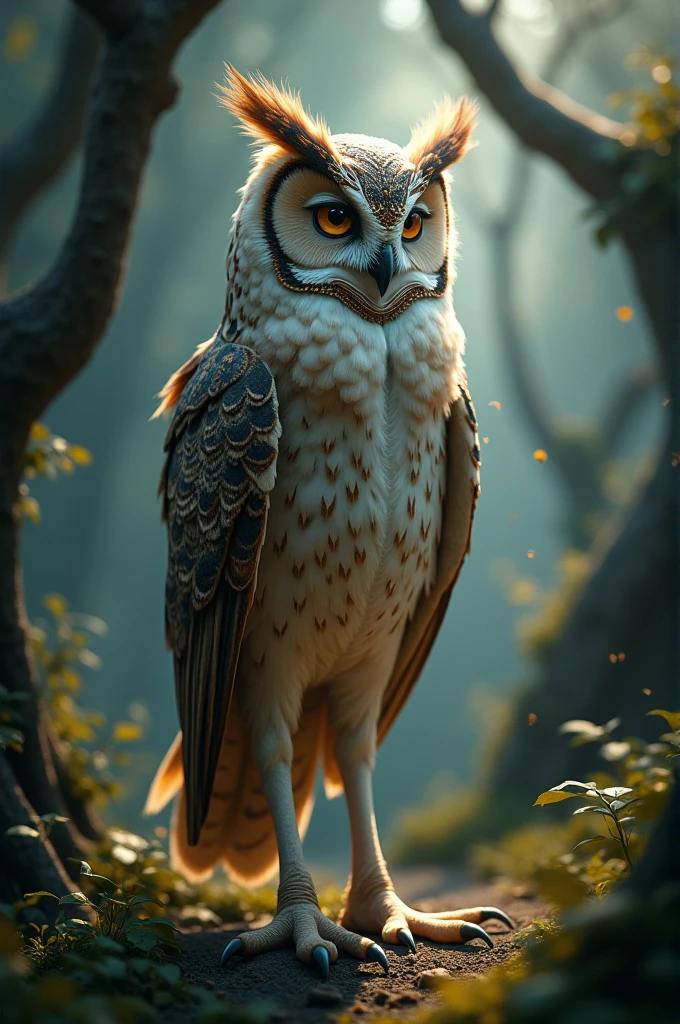 An anthropomorphic owl girl