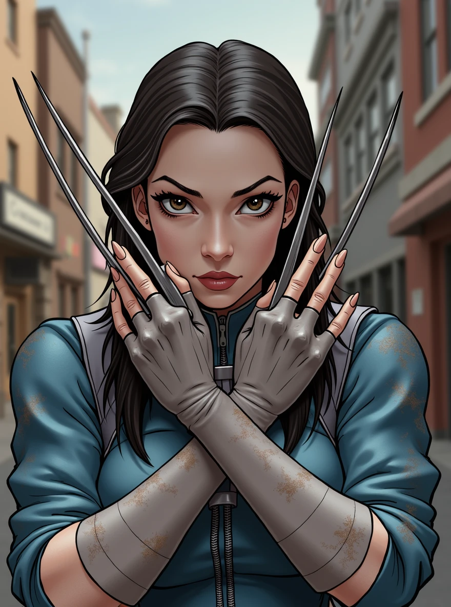X-23 From X-Men with Two claws and Hairy Arms
