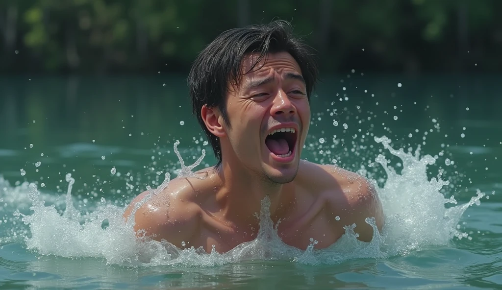 After some time Socrates left him and that person quickly took his mouth out of the water and breathed quickly.