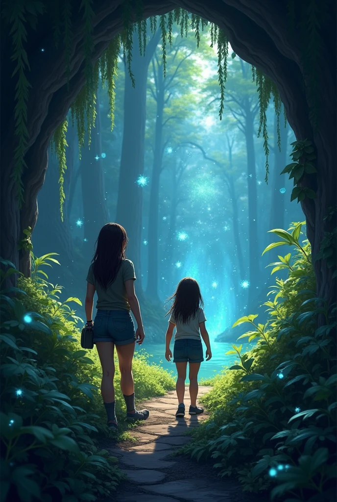Lara and her friend explore the forest, find signs that animals have been attracted to a specific area. When you get there, They discover a hidden cave where a luminescent plant grows that emits spores in the air.