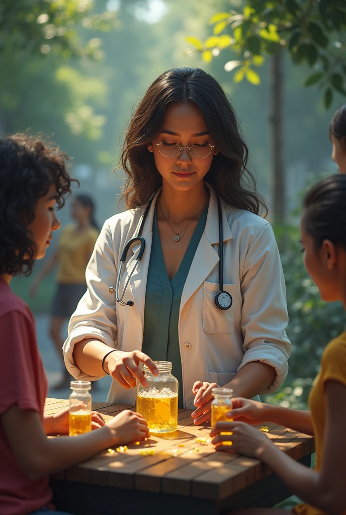 With his research team, Lara takes samples and manages to develop an antidote to counteract the effects of the disease.. After a while, The antidote is distributed among the villagers, those who are beginning to recover.
