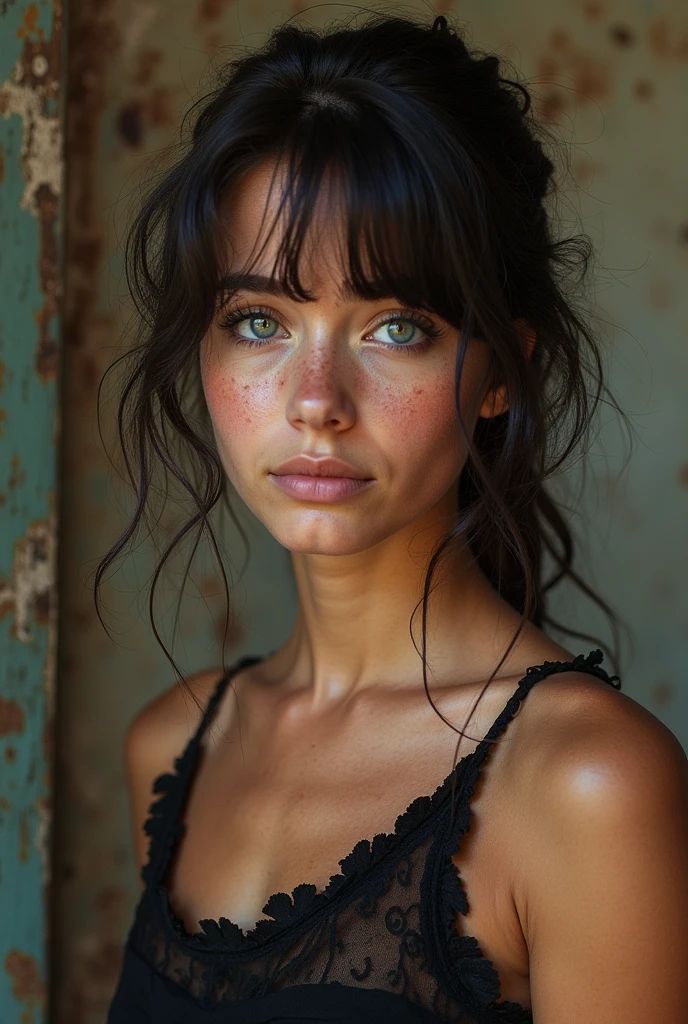 Girl covered in shit