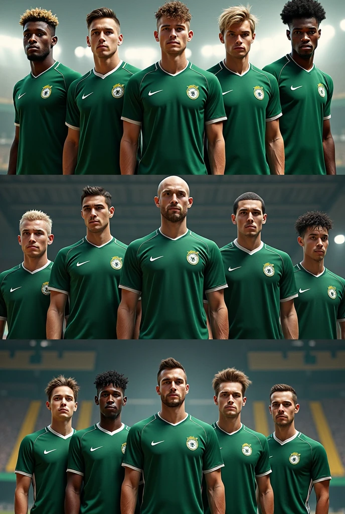 20 dark green and white team shirt models