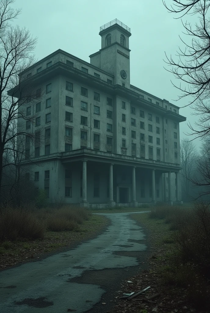 A terrifying and gloomy empty hospital ((Very realistic))