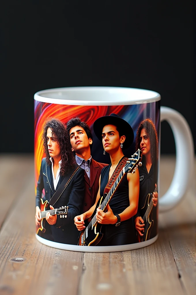 Mug with sublimation of the musical group Los Francos