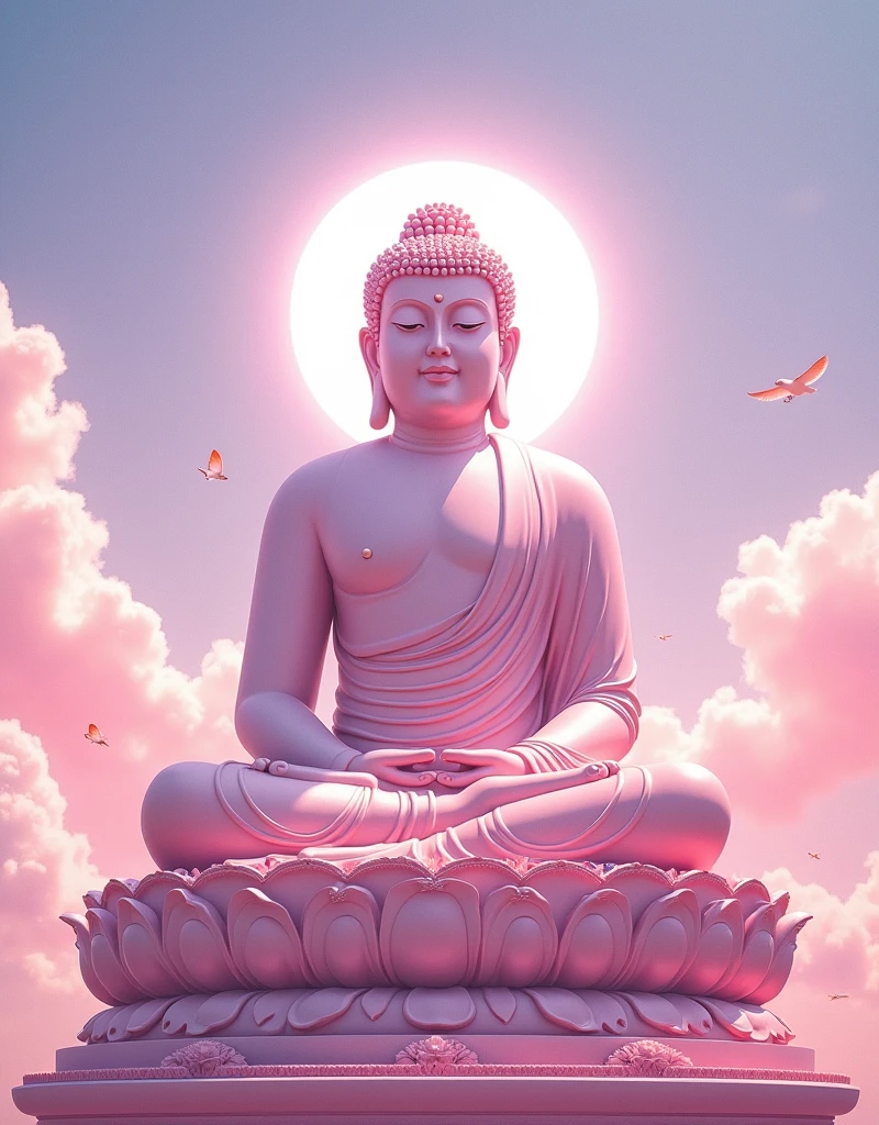 Great Buddha、Sky、Pink