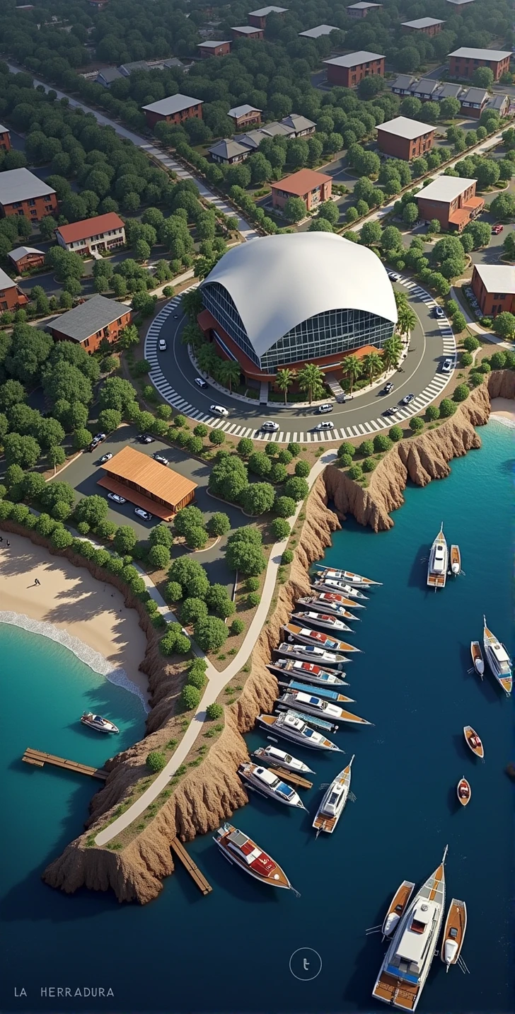 Schematic idea for the location of a nautical center in the La Herradura resort