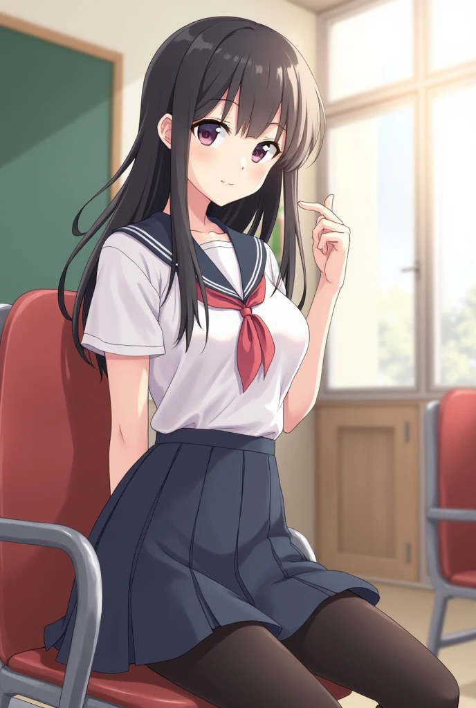 masterpiece, best quality, ultra-detailed, illustration, colorful, falt color, depth of field, lens flare,masterpiece, best quality, ultra-detailed, illustration, colorful, falt color, depth of field, lens flare,

1girl, anime, sitting, black hair, looking at viewer,school, classroom, pleated miniskirt , school uniform, serafuku, black pantyhose, detailed skin texture, detailed cloth texture, beautiful detailed face,

1girl, anime, sitting, black hair, looking at viewer,school, classroom, pleated miniskirt , school uniform, serafuku, black pantyhose, detailed skin texture, detailed cloth texture, beautiful detailed face,