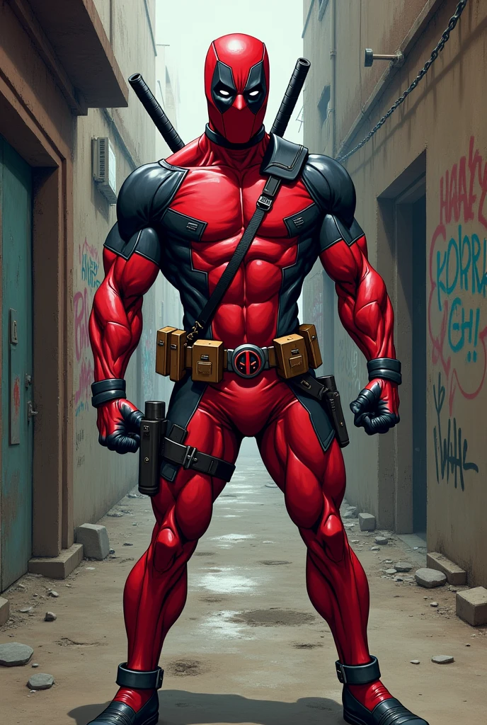 Deadpool wearing a thong