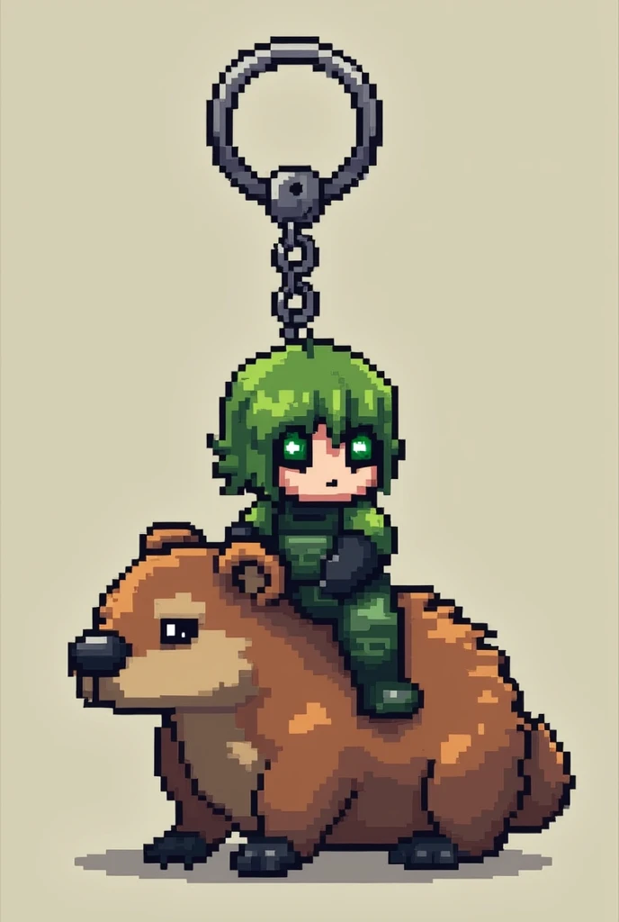 Draw the Valorant Viper on a capybara and make them pixelated to make a hama beads keychain Make them more pixels and smaller Valorant Viper Valorant Viper