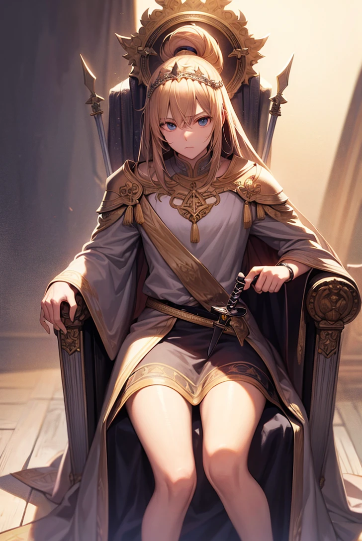 make him sit on the throne of the sword