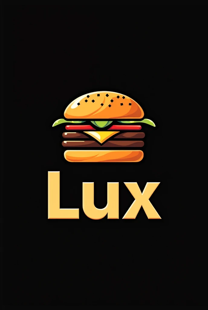 I want a logo for a fast food hamburger restaurant,etc called lux eye-catching with premium black and orange colors 
