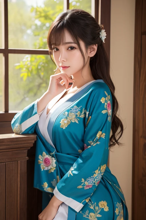 ((Highest quality)),(超High resolution),(Very detailed),(Detailed Description),((The best CG)),(masterpiece),Ultra-detailed art、(Highest quality、8k、32K、masterpiece)、(Realistic)、(Realistic:1.2)、(High resolution)、Very detailed、Very beautiful face and eyes、1 female、Tight waist、Delicate body、(Highest quality、Attention to detail、Rich skin detail)、(Highest quality、8k、Oil paints:1.2)、Very detailed、(Realistic、Realistic:1.37)、Bright colors、Beautiful Japanese Women、Detailed face、Smooth Skin、