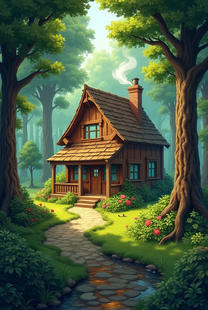 Make a house in the forest 
