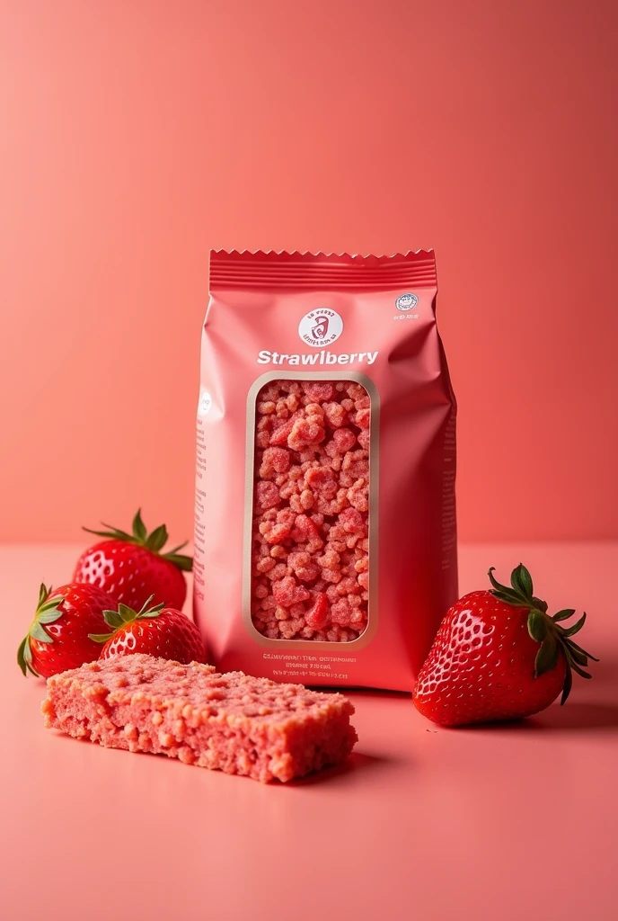 a package of strawberry cereal bars