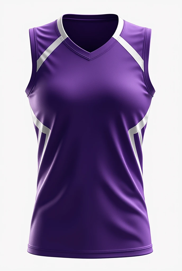 a volleyball jersey design with a color of purple and white