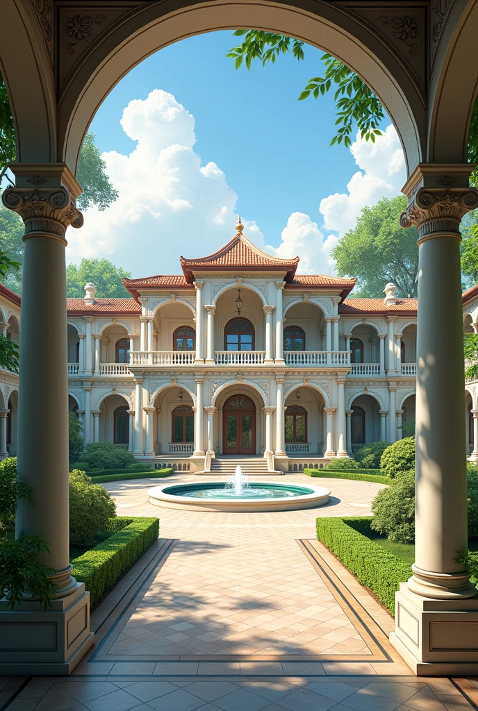 **Traditional Elegance**: Classic architecture with detailed moldings and symmetrical design.