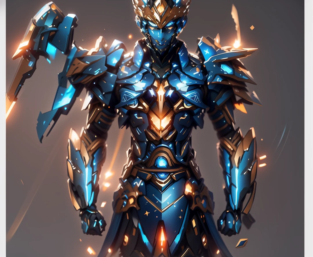 Blue together,Blue together,蓝色我orange color是星空的主色调,orange color,一些Starry Orange和Starry Orange,Starry Orange,Starry Orange(Ensure its layering and armor texture,Starry sky color as main color)