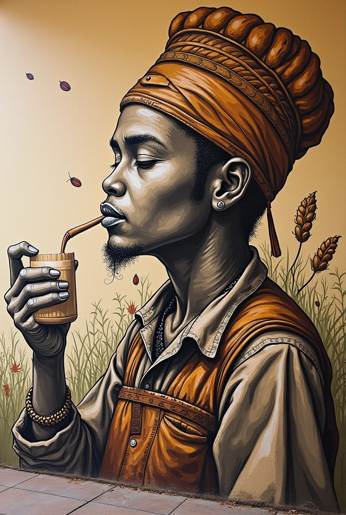 MAKE ME A DRAWING FOR A MURAL ON FOOD ENGINEERING,MORE OR LESS THAT CONTAINS, COFFEE COCOA, ANDEAN PEOPLE, AMAZONICO, ENGLISH, black,whites, RESEARCH TOOLS SUCH AS MICROSCOPES, Ice creams .. EVERYTHING RELATED TO FOOD ENGINEERING, IT IS VERY NICE TO PAINT IT ON A VERY LARGE MURAL , PORFIS, BUT THEY CONTAIN ENOUGH IMAGES, A WELL CREATIVE MURAL, DIFFERENT PEOPLE, DIFFERENT MATERIALS................... YOU ARE MISUNDERSTANDING ME... THAT YOU DON'T JUST SEE A PERSON WHO IS LIKE A POSTER