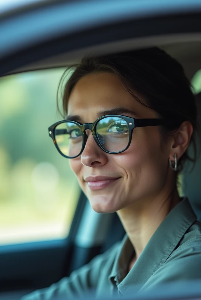 Eyeglass with built in windshield wiper on its lenses