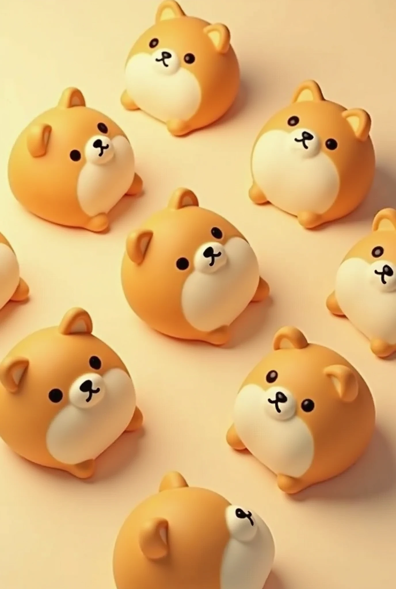 (masterpiece:1.2, Highest quality,Highest quality,Very detailedな:1.2),(Very detailed),(Photorealistic),8k,(Small Rilakkuma-style Shiba Inu character breads are arranged in a square:1.5,Bakery Shop,Deformation,Very simple design,Vector Flat,Vector art)