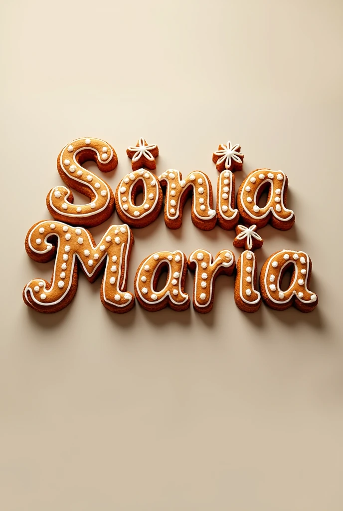 I want a gingerbread logo with the name Sônia Maria