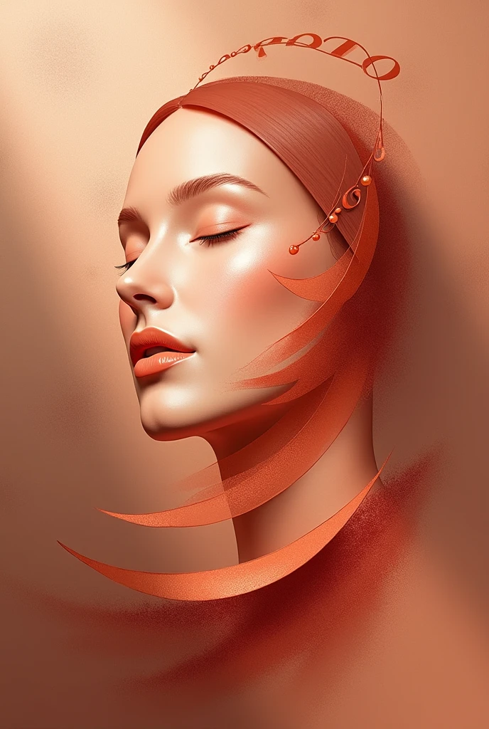 Create a logo with rosewood colors of my company viso dolce )skincare products company) 
With an image in the logo that represents the brand Skincare product More creative 