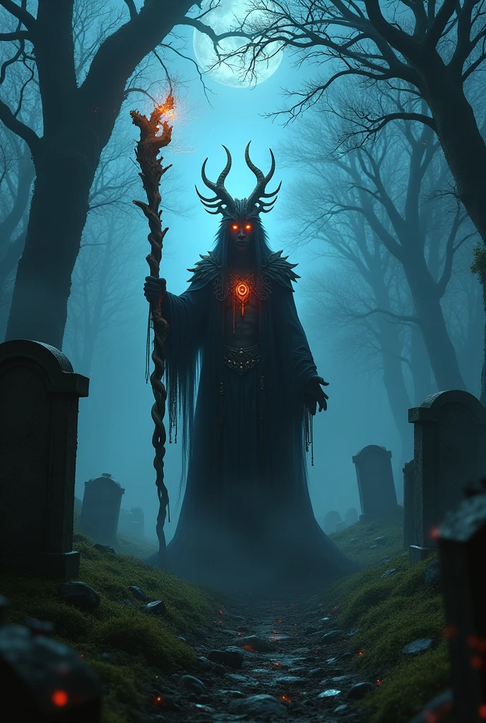 Midnight Exu Mirim in the cemetery
