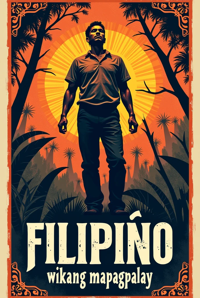 (Make a poster about Filipino wikang mapagpalaya make it simple