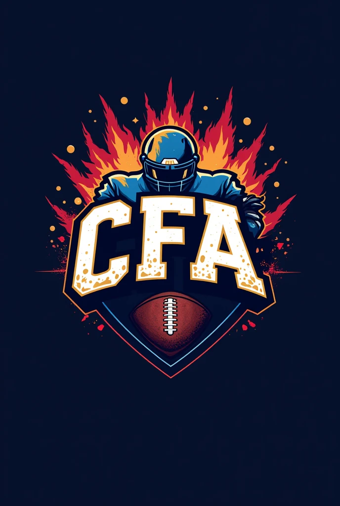 Make a logo about an American Football league called CFA and make it colorful and cool