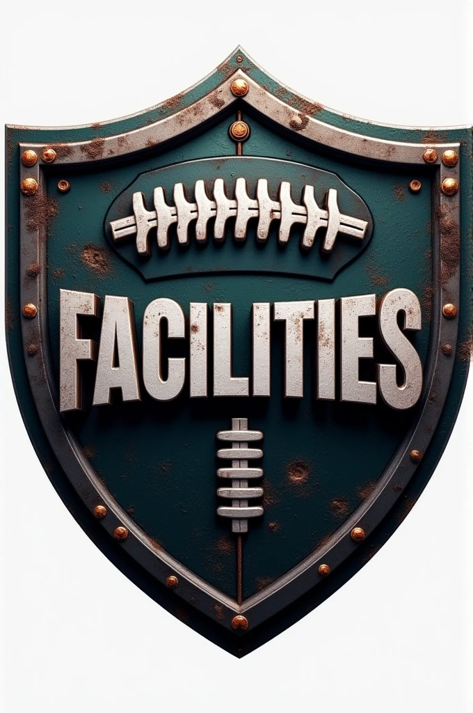 Football shield that says facilities 