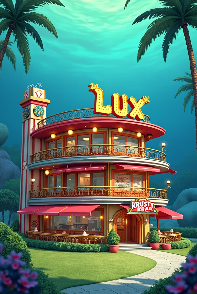 Make SpongeBob&#39;s Krusty Krab restaurant with the name Lux
