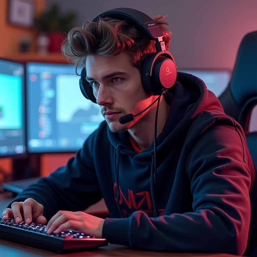 streamer, gamer, porfile picture with only my name: Gerii06