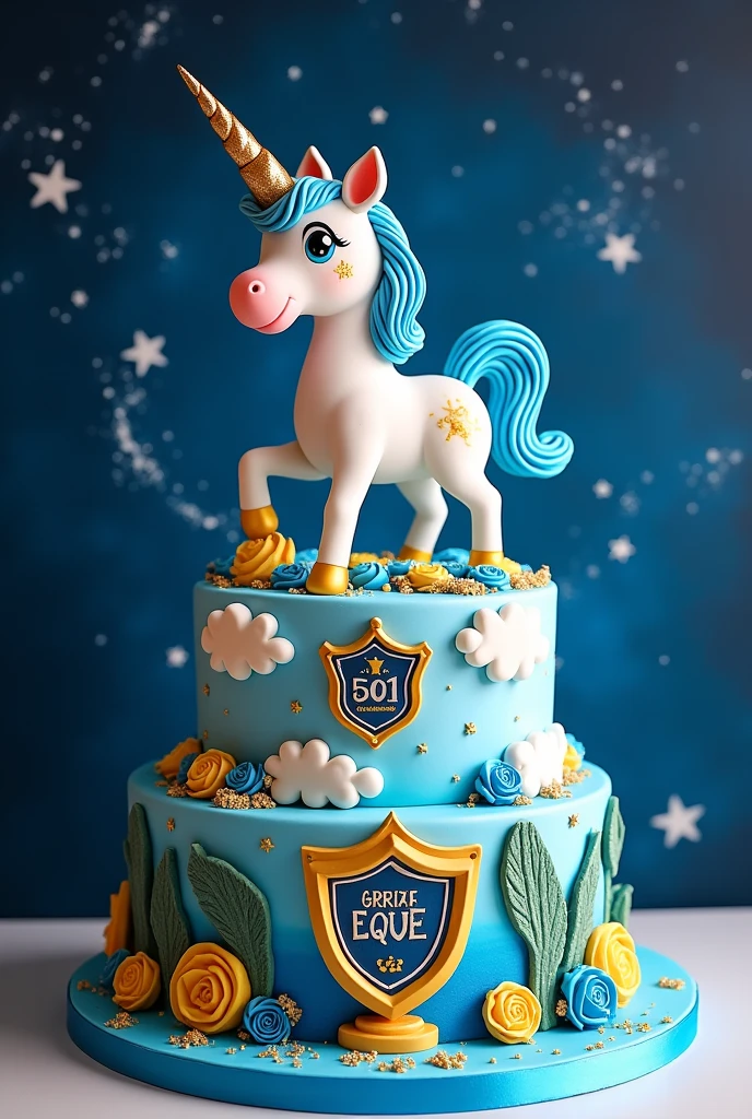 Cruzeiro unicorn themed cake