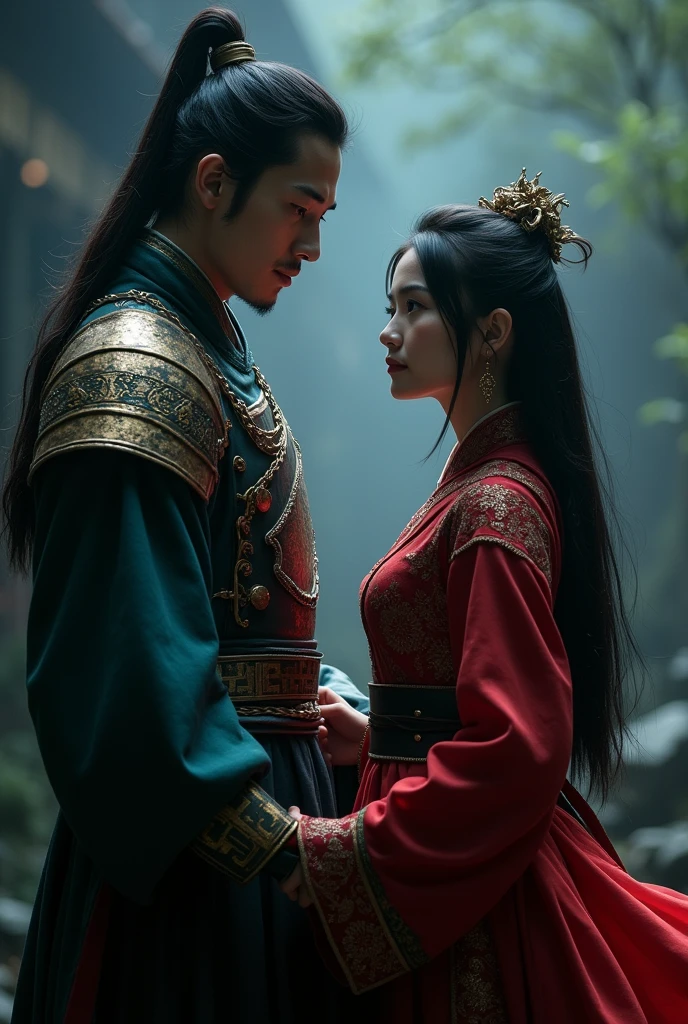 dark fantasy,Captain Li Shang , live action mulan,actor Kento Yamazaki 23 years old,mulan actress Mulan Mirei Kiritani,holding captain li shang&#39;s hand 