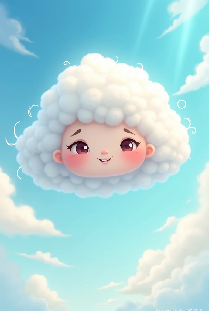 A cartoon cloud that’s a girl 