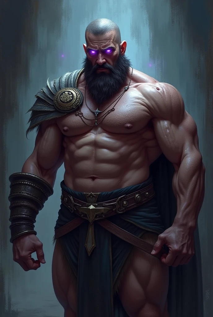 muscle、male、male、Strong、Thick arms、Thick Chest、Massive abdominal muscles、Minimal costumes、loincloth、Warrior、carpenter、blush、Sweat、Heavy breathing、dim eyes、first round、Controlled thinking、Coat of arms、Submissive appearance、Purple glowing eyes。