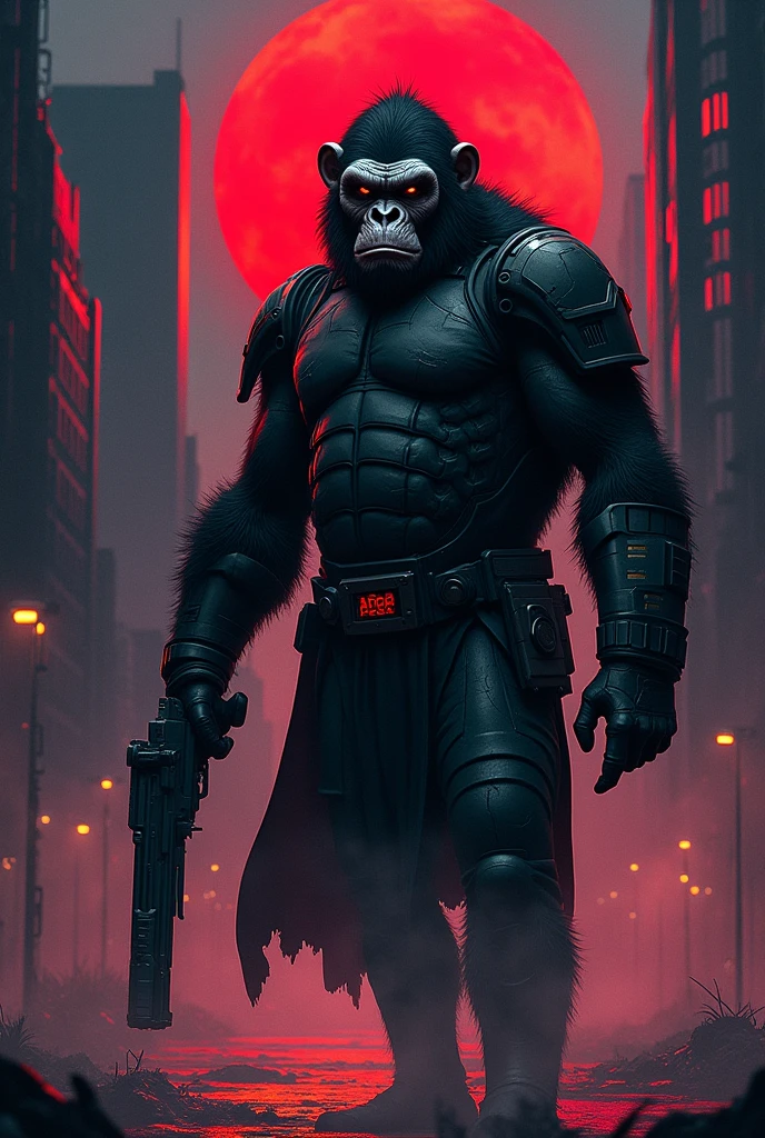 You can make a parody of Blade the Vampire Hunter but instead of a human it&#39;s an ape and it looks like a video game. 