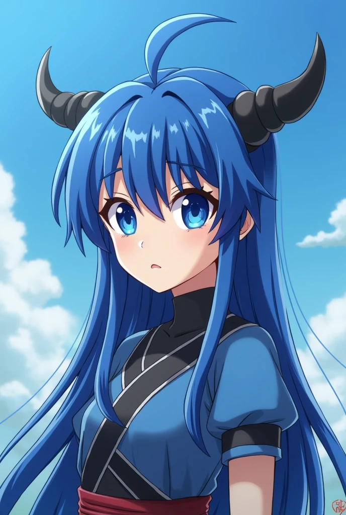 Luidae Dragon Quest Blue Hair Exposed
