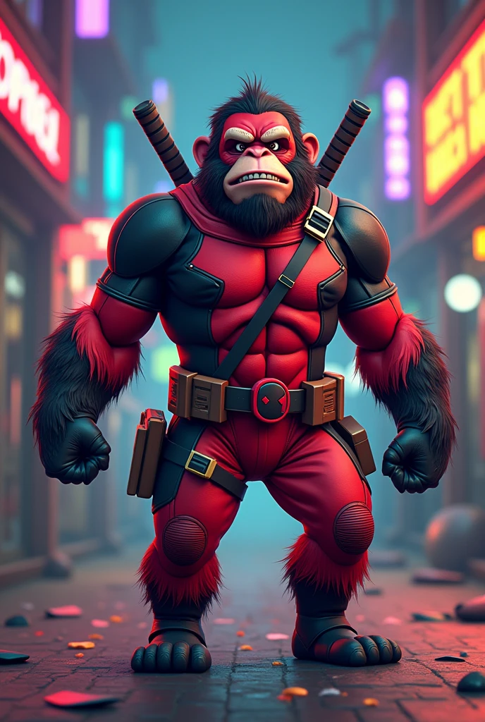 You can make a parody of Deadpool but instead of a human it's an ape and it looks like a video game.