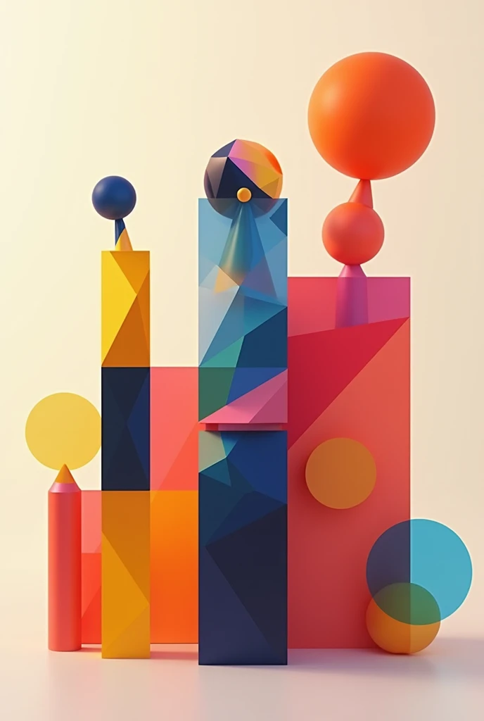 Figuras geométricas coloridas claras y aestheticss intrincadas, aesthetics, sophistication, good taste
