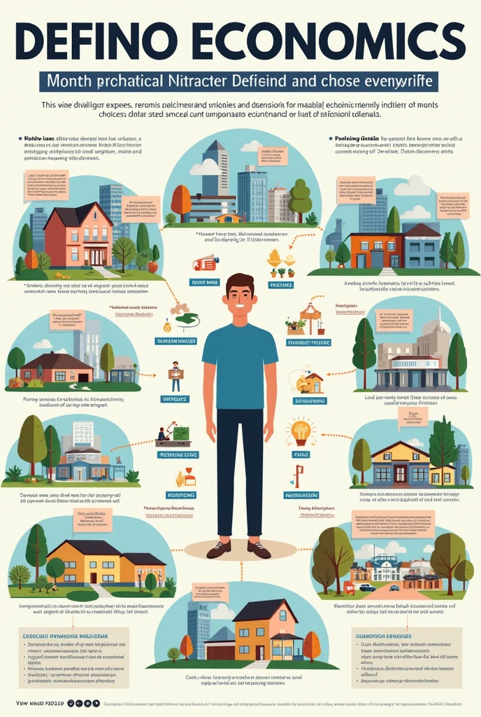poster showing the definition of economics by deciding for every days decisions