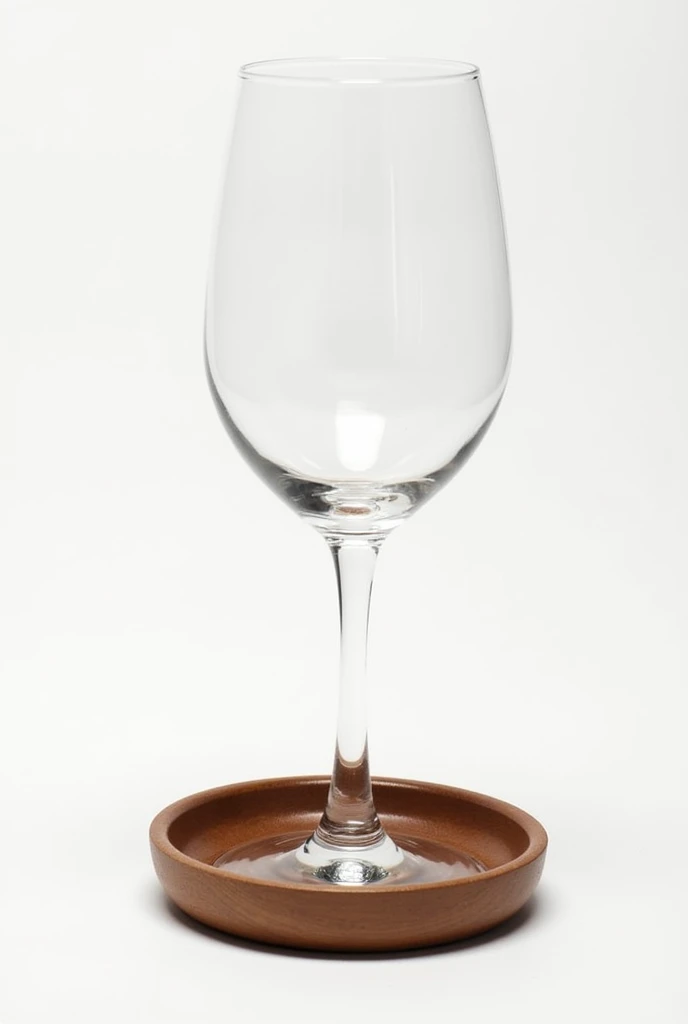 Coaster shaped wine glass holder