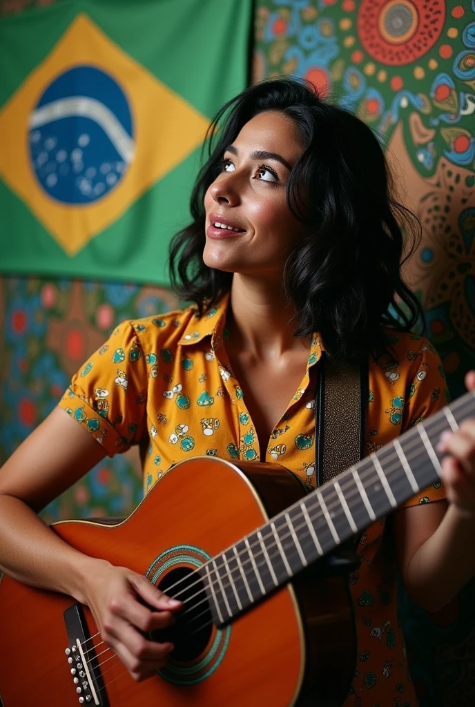 Create a photo that represents Brazilian music