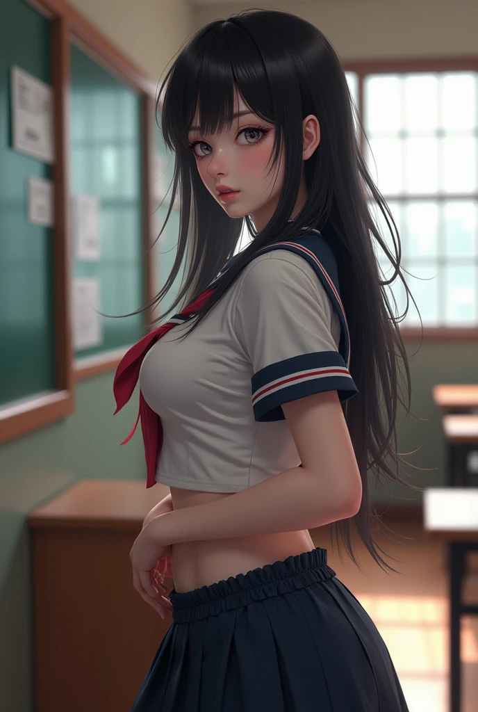 Japanese hot big breasted schoolgirl