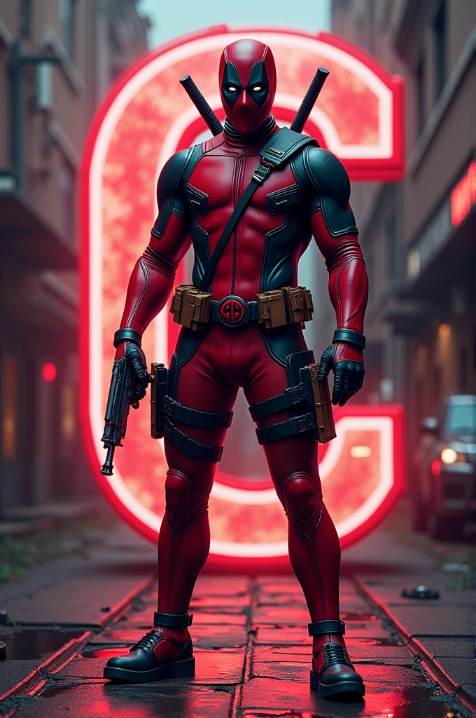 Deadpool with the letter c