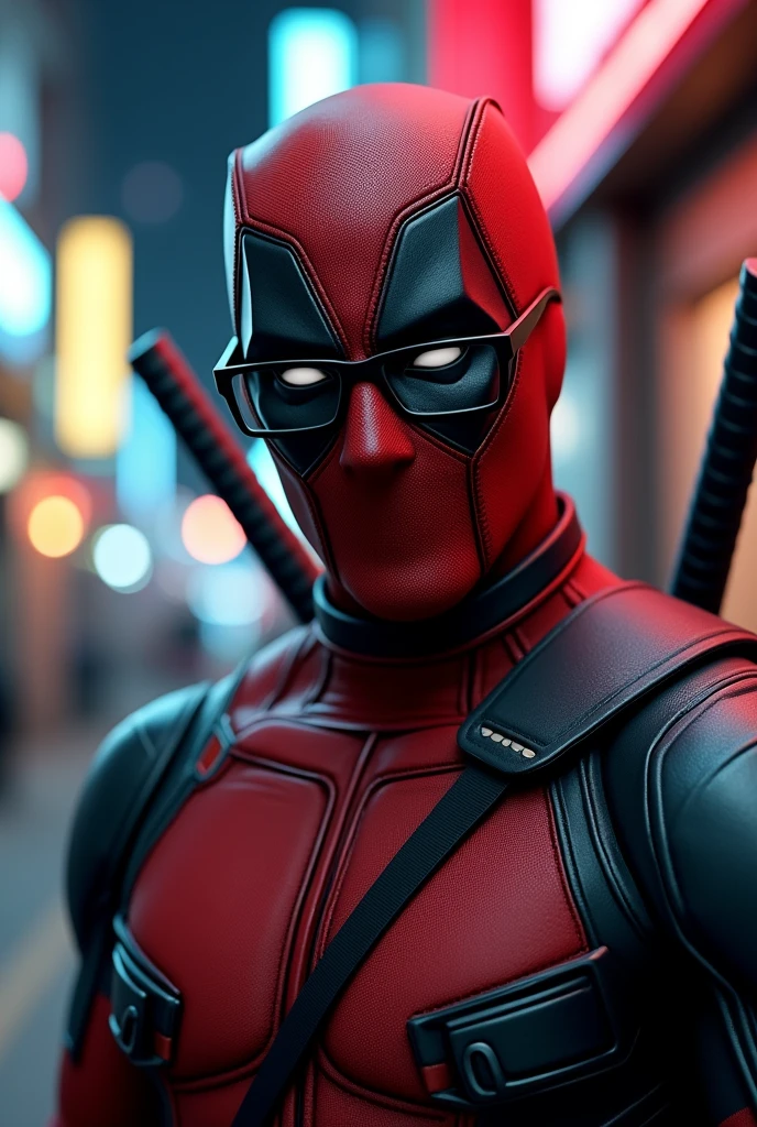 Deadpool with glasses