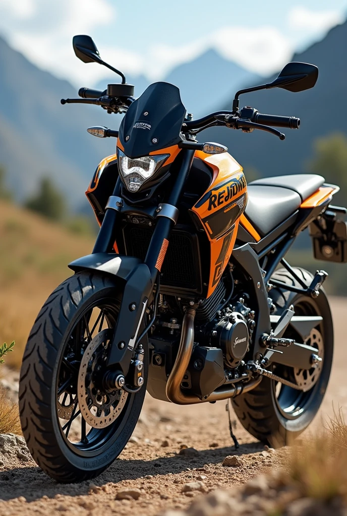 Create an enduro motorcycle with a 250cc chassis, and that it has the engine of the Yamaha MT 07