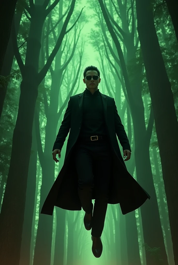 Neo Soars to the Sky in The Matrix