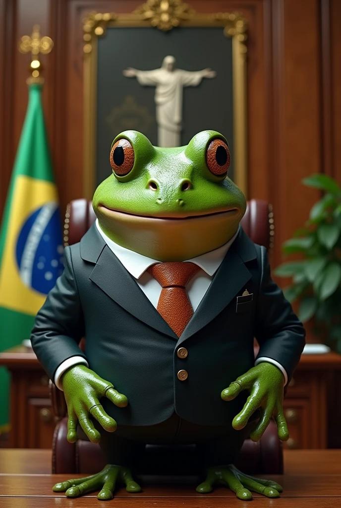 Humanoid frog president of Brazil